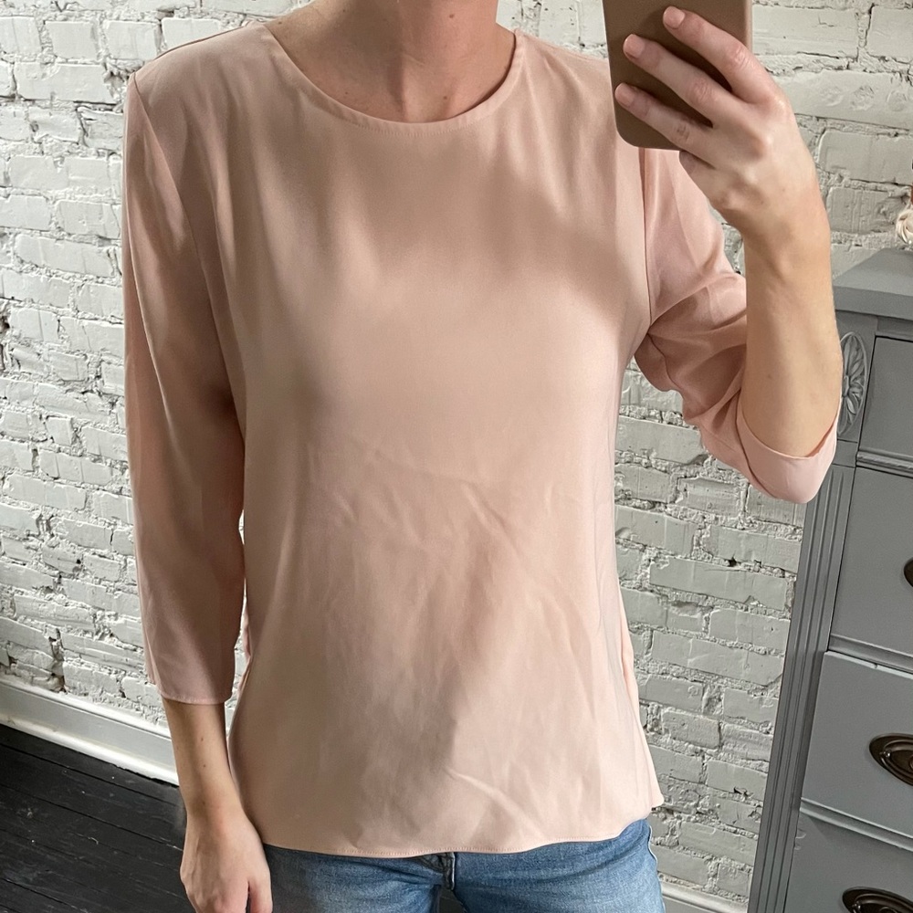 Ann Taylor Long Sleeve Blouse with Back Flap
